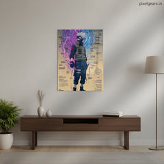 Kakashi Lightning Mode Metal Poster | Aesthetic Pop Art Wall Decor & Painting
