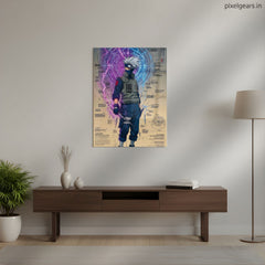 Kakashi The Lightning Blade Metal Poster | Aesthetic Pop Art Wall Decor & Painting