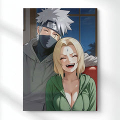 Kakashi x Tsunade Moment Metal Poster | Aesthetic Pop Art Wall Decor & Painting