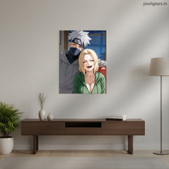 Kakashi x Tsunade Moment Metal Poster | Aesthetic Pop Art Wall Decor & Painting