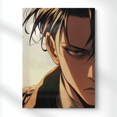 Levi Ackerman Iron Will Metal Poster | Aesthetic Pop Art Wall Decor & Painting