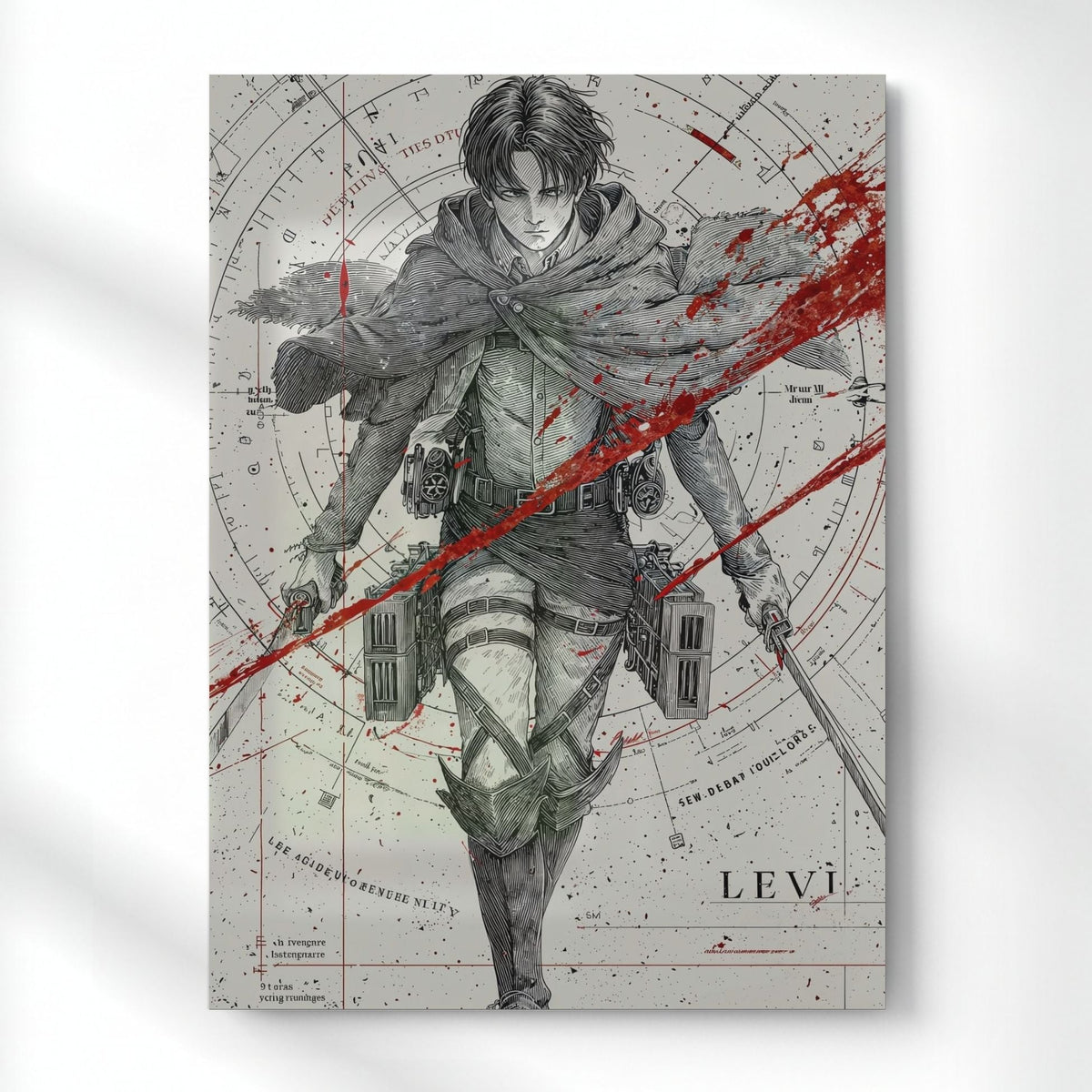 Levi Humanity's Strongest Metal Poster | Aesthetic Pop Art Wall Decor & Painting