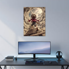 Luffy Sky Path Metal Poster | Aesthetic Pop Art Wall Decor & Painting