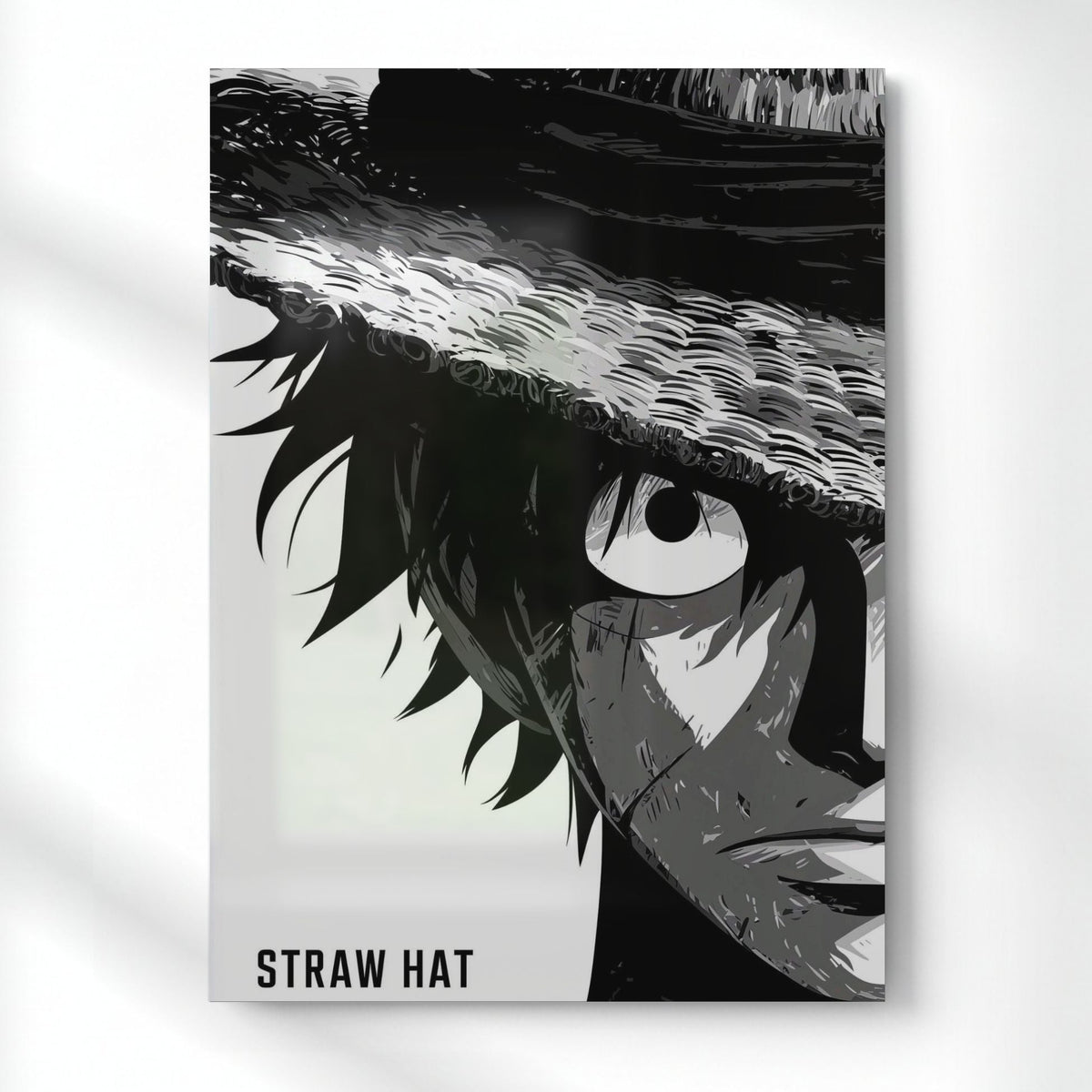 Luffy Straw Hat Metal Poster | Aesthetic Pop Art Wall Decor & Painting