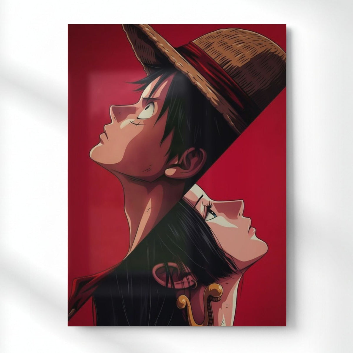 Luffy x Hancock Duo Metal Poster | Aesthetic Pop Art Wall Decor & Painting
