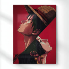Luffy x Hancock Duo Metal Poster | Aesthetic Pop Art Wall Decor & Painting