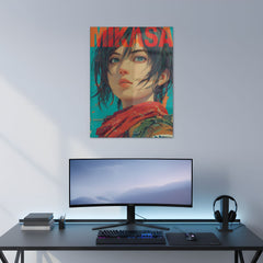 Mikasa Brave Heart Metal Poster | Aesthetic Pop Art Wall Decor & Painting