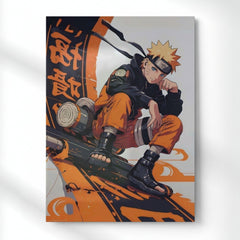 Naruto Orange Style Metal Poster | Aesthetic Pop Art Wall Decor & Painting