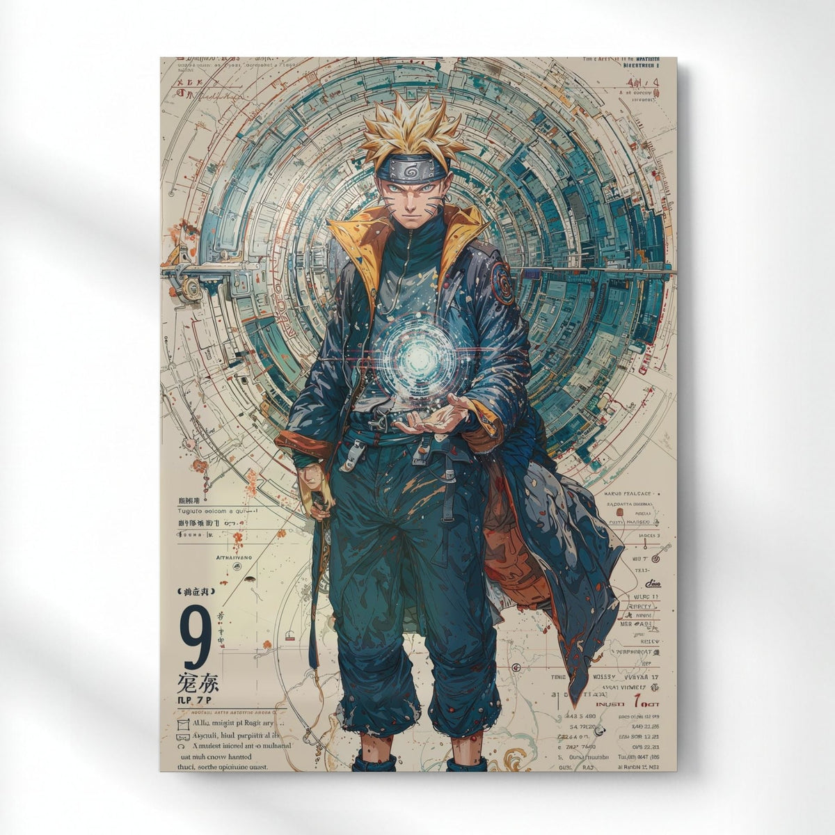 Naruto The Rasengan Scroll Metal Poster | Aesthetic Pop Art Wall Decor & Painting