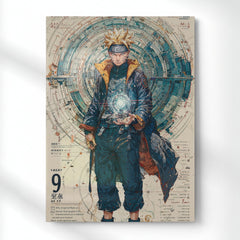 Naruto The Rasengan Scroll Metal Poster | Aesthetic Pop Art Wall Decor & Painting