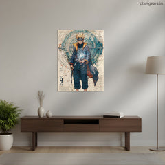 Naruto The Rasengan Scroll Metal Poster | Aesthetic Pop Art Wall Decor & Painting