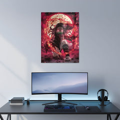 Nezuko: Demon's Fury Metal Poster | Aesthetic Pop Art Wall Decor & Painting
