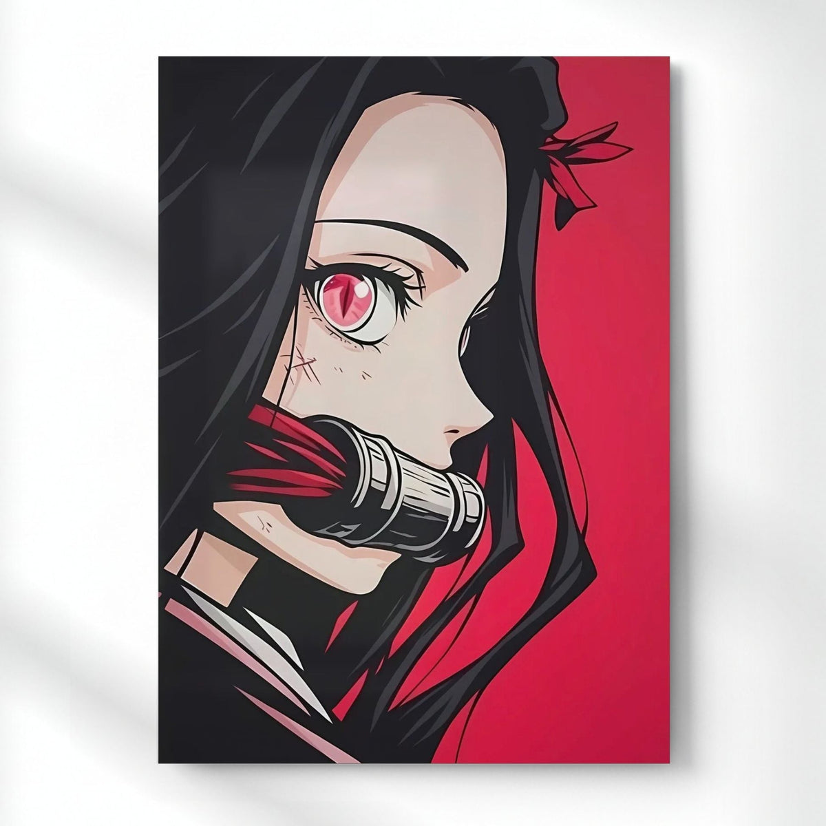 Nezuko : Exploding Blood Metal Poster | Aesthetic Pop Art Wall Decor & Painting