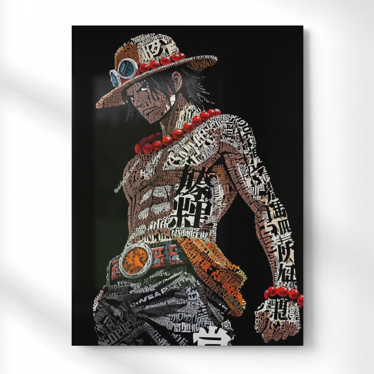 Portgas D. Ace: Written in Flames Metal Poster | Aesthetic Pop Art Wall Decor & Painting