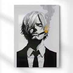 Sanji Smoking Style Metal Poster | Aesthetic Pop Art Wall Decor & Painting