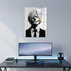 Sanji Smoking Style Metal Poster | Aesthetic Pop Art Wall Decor & Painting
