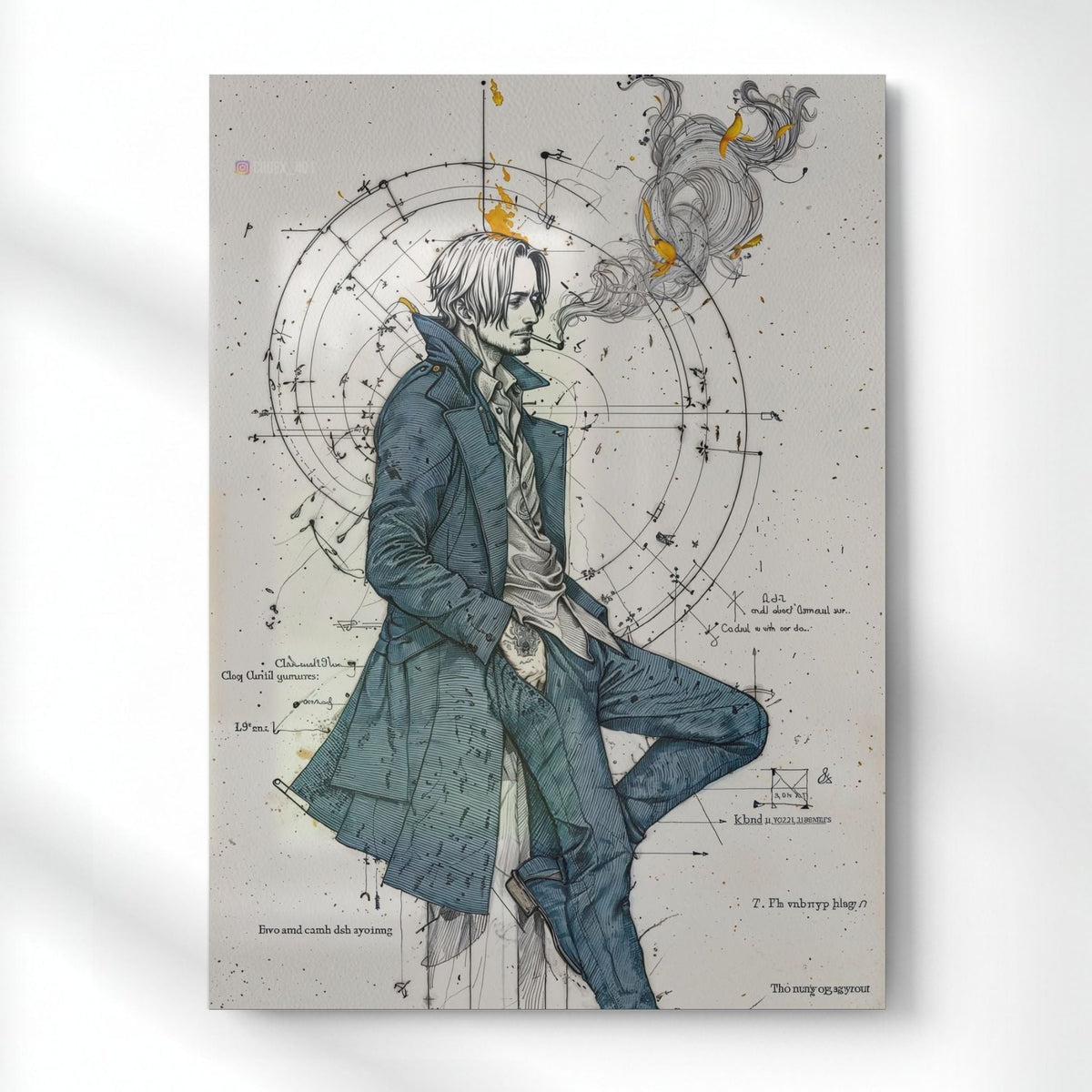 Sanji The Prince's Kick Metal Poster | Aesthetic Pop Art Wall Decor & Painting