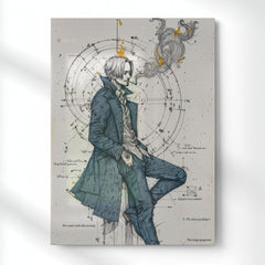 Sanji The Prince's Kick Metal Poster | Aesthetic Pop Art Wall Decor & Painting