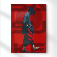 Sasuke Lone Walk Metal Poster | Aesthetic Pop Art Wall Decor & Painting