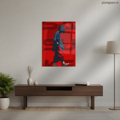 Sasuke Lone Walk Metal Poster | Aesthetic Pop Art Wall Decor & Painting