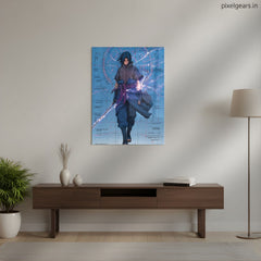 Sasuke: The Chidori Path Metal Poster | Aesthetic Pop Art Wall Decor & Painting