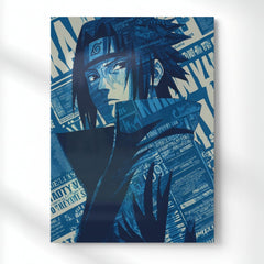 Sasuke Uchiha – The Lone Avenger Metal Poster | Aesthetic Pop Art Wall Decor & Painting