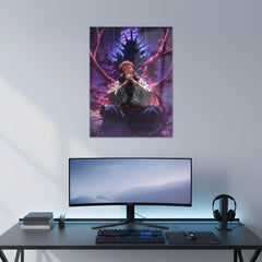 Sukuna: The Cursed Throne Metal Poster | Aesthetic Pop Art Wall Decor & Painting