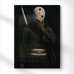 Tobi Spiral Mask Metal Poster | Aesthetic Pop Art Wall Decor & Painting