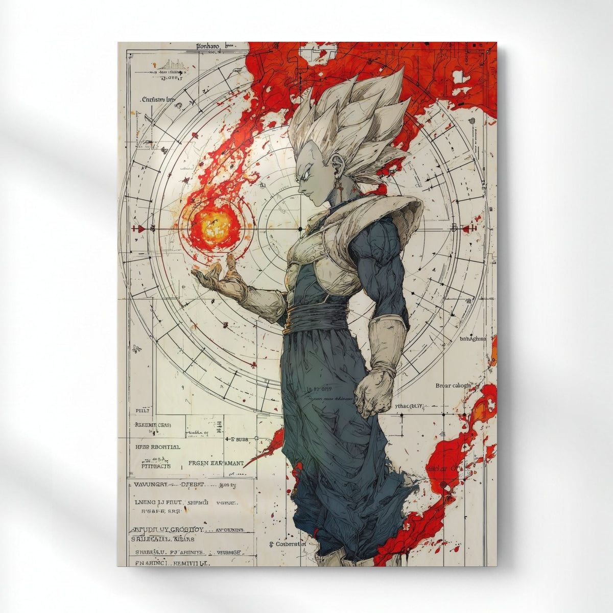 Vegeta: The Saiyan Prince Metal Poster | Aesthetic Pop Art Wall Decor & Painting