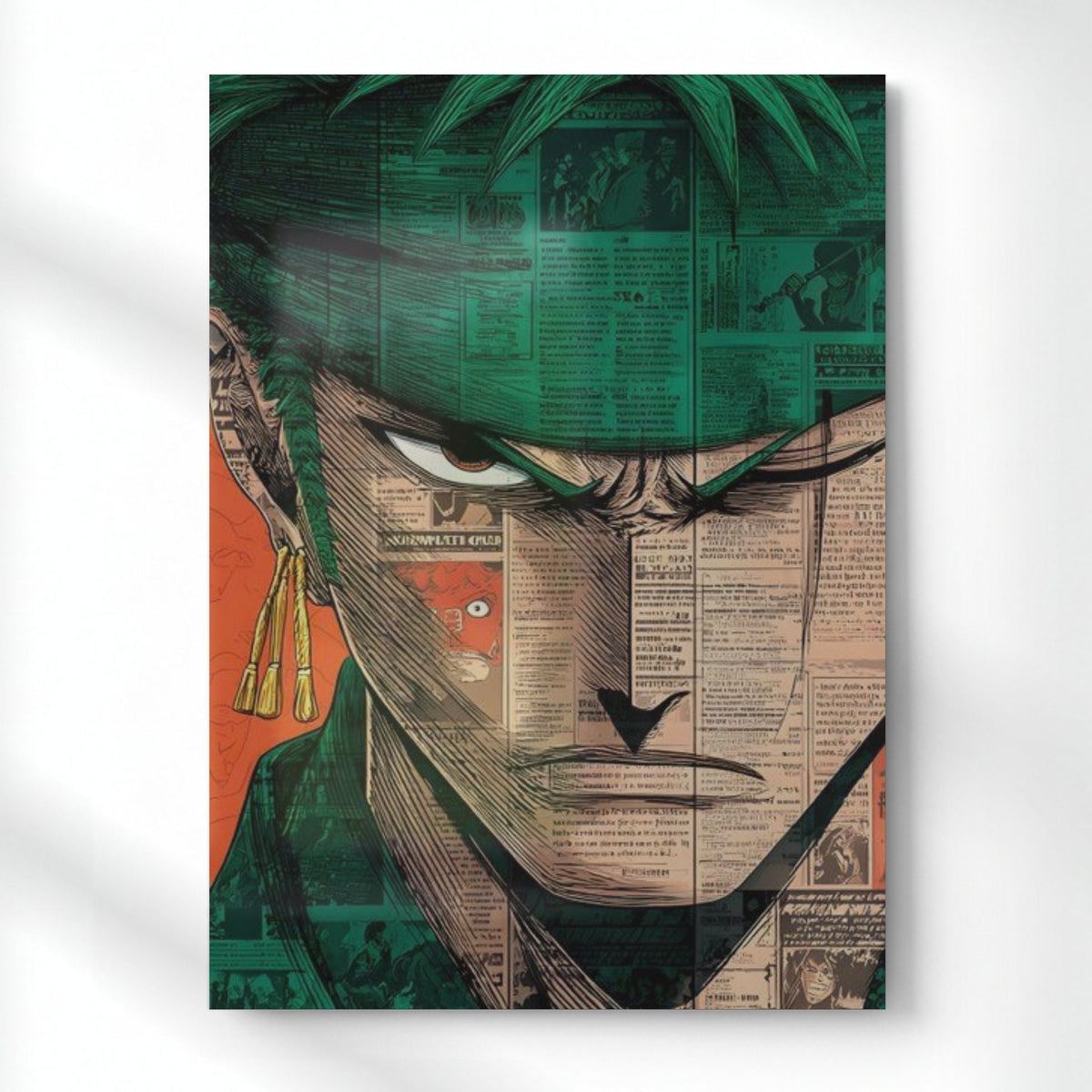 Zoro The Green Demon Metal Poster | Aesthetic Pop Art Wall Decor & Painting
