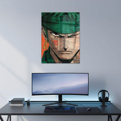 Zoro The Green Demon Metal Poster | Aesthetic Pop Art Wall Decor & Painting