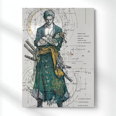 Zoro The Three-Sword Style Metal Poster | Aesthetic Pop Art Wall Decor & Painting