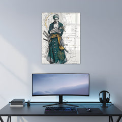 Zoro The Three-Sword Style Metal Poster | Aesthetic Pop Art Wall Decor & Painting